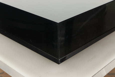 Front left corner view of a used Rega P3 Turntable in Black finish