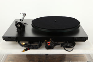 Rear view of a used Rega P3 Turntable in Black finish