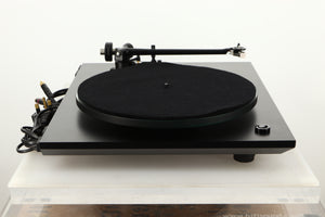 Side view of a used Rega P3 Turntable in Black finish