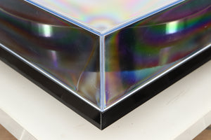 Front left corner view of a used Rega Planar 1 ECO Turntable in Black Gloss finish