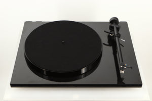 Top view of a used Rega Planar 1 ECO Turntable in Black Gloss finish
