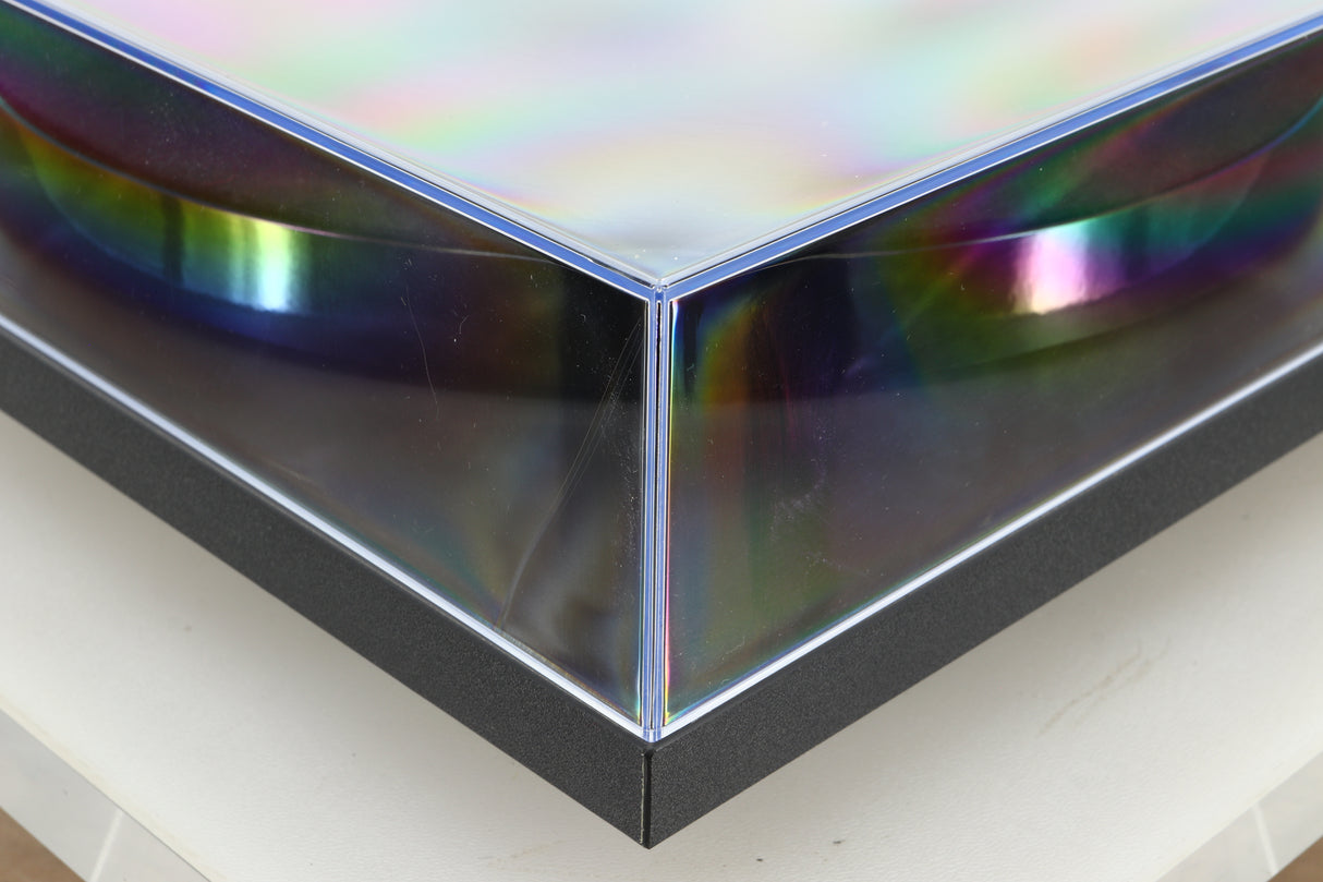 Front left corner view of a used Rega Planar 1 Plus Turntable in Matt Black 