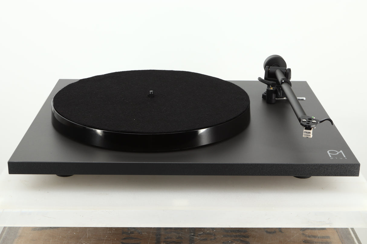 Front view of a used Rega Planar 1 Plus Turntable in Matt Black 