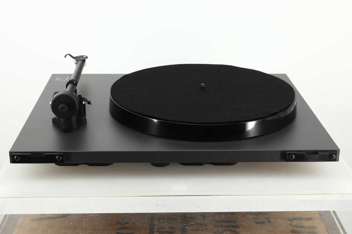 Rear view of a used Rega Planar 1 Plus Turntable in Matt Black 