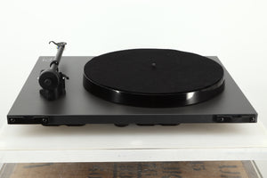 Rear view of a used Rega Planar 1 Plus Turntable in Matt Black 