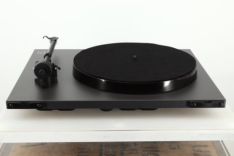 Rear view of a used Rega Planar 1 Plus Turntable in Matt Black 