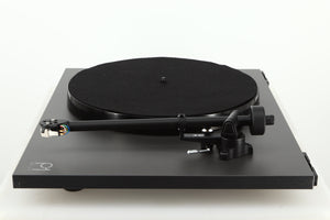 Side view of a used Rega Planar 1 Plus Turntable in Matt Black 