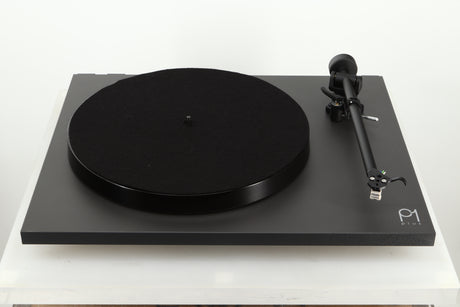 Top view of a used Rega Planar 1 Plus Turntable in Matt Black 