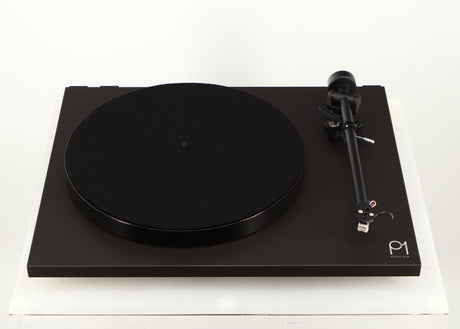 Front view of a used Rega Planar 1 Turntable in a matt black finish
