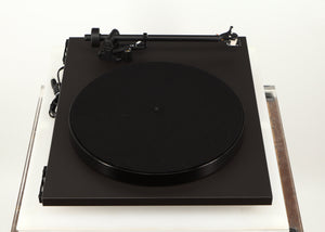 Left side view of a used Rega Planar 1 Turntable in a matt black finish