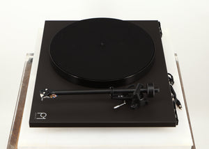 Right side view of a used Rega Planar 1 Turntable in a matt black finish