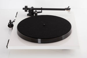 Left side view of a used Rega Planar 1 Turntable in a White finish