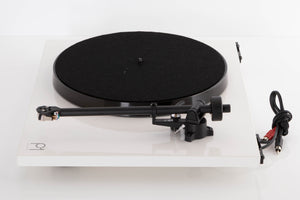 Right side view of a used Rega Planar 1 Turntable in a White finish