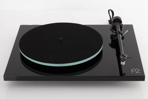 Front view of a used Rega Planar 2 Turntable in a Black finish