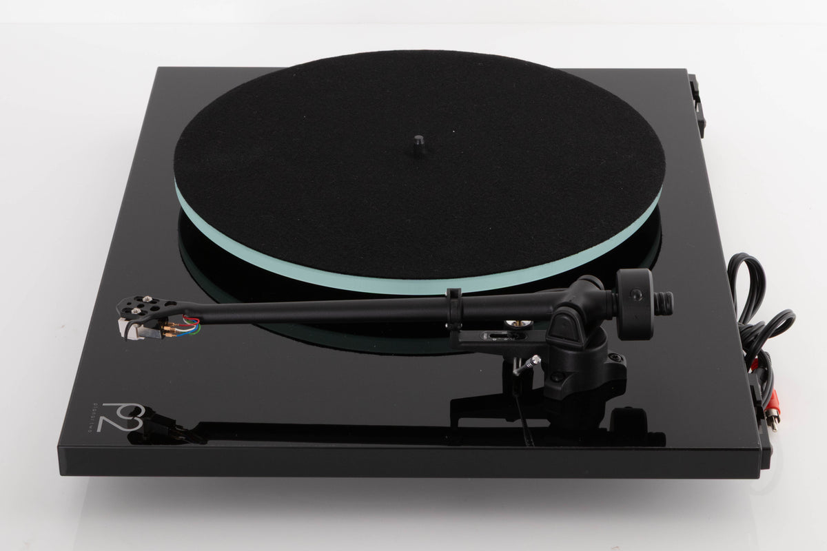 Right side view of a used Rega Planar 2 Turntable in a Black finish