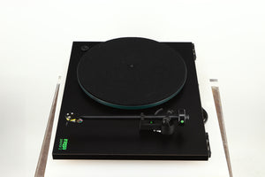 Right side view of a used Rega Planar 2 Turntable / 24V Upgraded / Exact Cartridge in a black finish 