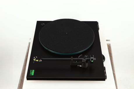 Right side view of a used Rega Planar 2 Turntable / 24V Upgraded / Exact Cartridge in a black finish 