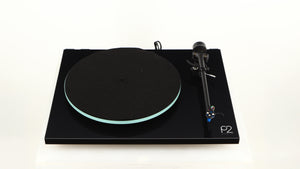 Front view of a used Rega Planar 2 / Elys 2 Cartridge in a black gloss finish