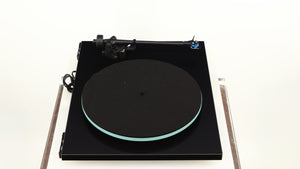 Left side view of a used Rega Planar 2 / Elys 2 Cartridge in a black gloss finish