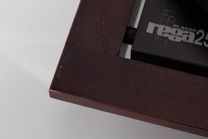 Close up view of a used Rega Planar 25 Turntable in Black with Elys Cartridge