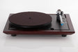 Front view of a used Rega Planar 25 Turntable in Black with Elys Cartridge