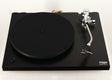 Front view of a used Rega Planar 3 (24V Motor Upgraded) Turntable / Grado F3+ Cartridge in a black finish