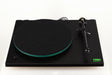 Front view of a used Rega Planar 3 (24V Upgraded) Turntable / Goldring E3 Cartridge in a black finish