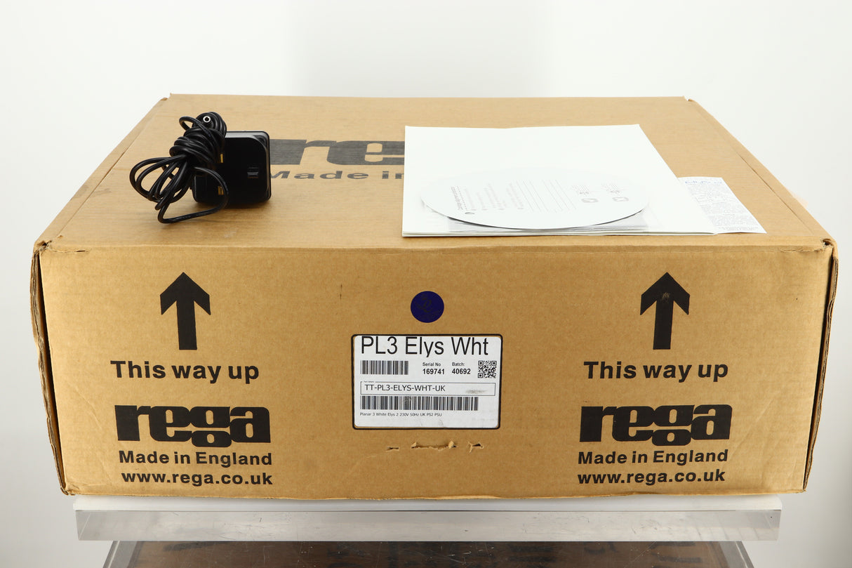 Rega Planar 3 Turntable / Elys Cartridge - White
