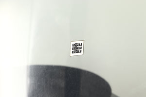 Close up of a used Rega Planar 3 Turntable 24V Upgraded in a black finish showing scratching on the lid