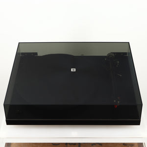 Top of a used Rega Planar 3 Turntable 24V Upgraded in a black finish