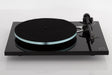 Front view of a used Rega Planar 3 Turntable in Black with ND7 Cartridge
