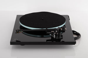 Side view of a used Rega Planar 3 Turntable in Black with ND7 Cartridge