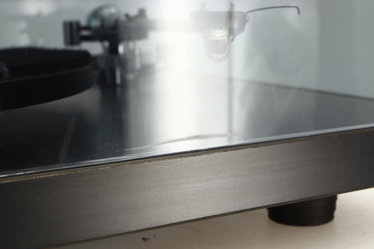 Close up view of a used Rega Planar 3 Turntable