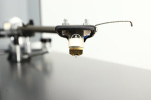 Close up view of a used Rega Planar 3 Turntable