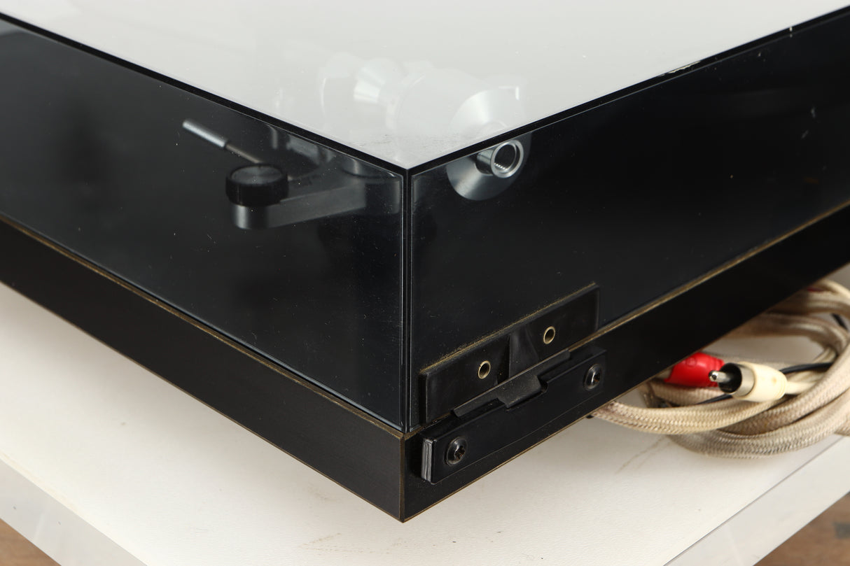 Rear left corner view of a used Rega Planar 3 Turntable