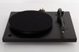 Front view of a used Rega Planar 3 Turntable W/ Nagaoka MP11 Boron Cartridge in a Black finish