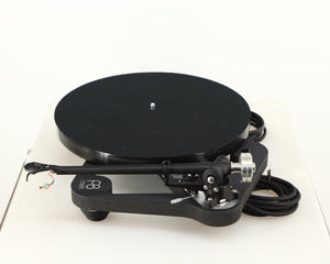 Right side view of a used Rega Planar 8 Turntable (No Cartridge) in a black finish