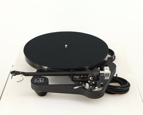 Right side view of a used Rega Planar 8 Turntable (No Cartridge) in a black finish