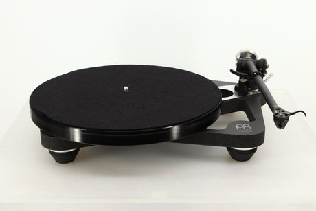 Front view of a used Rega Planar 8 Turntable in Black finish with an Ania Pro Cartridge