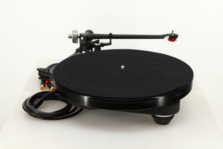 Side view of a used Rega Planar 8 Turntable in Black finish with an Ania Pro Cartridge