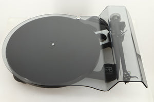 Top view of a used Rega Planar 8 Turntable in Black finish with an Ania Pro Cartridge