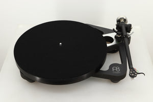 Top view of a used Rega Planar 8 Turntable with Apheta 3 MC Cartridge in Black finish 