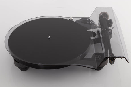Top view of a used Rega Planar 8 Turntable with Hana ML Cartridge