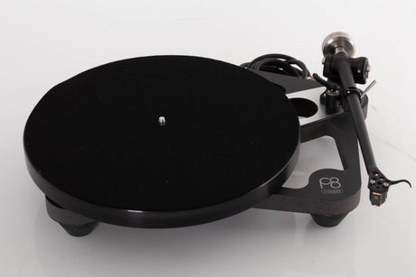 Top view of a used Rega Planar 8 Turntable with Hana ML Cartridge