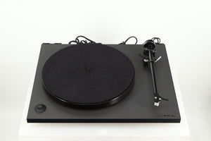 Front view of a used Rega Planar RP1 Turntable in a cool grey finish
