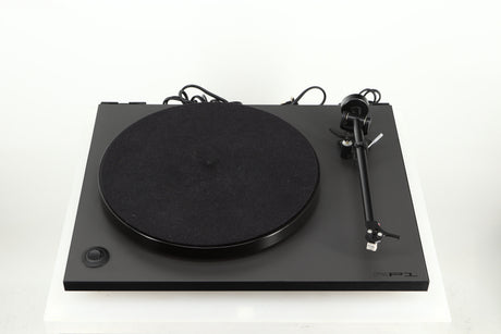 Front view of a used Rega Planar RP1 Turntable in a cool grey finish