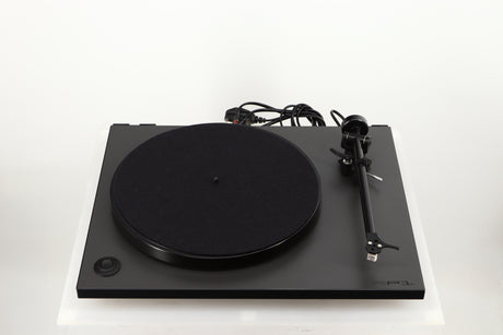 Front view of a used Rega RP1 Turntable in a cool grey finish