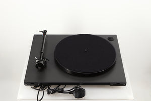 Rear view of a used Rega RP1 Turntable in a cool grey finish