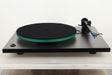 Front view of a used Rega RP3 Turntable in Black finish with Elys Cartridge