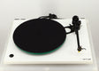 Front view of a used Rega RP3 / Exact Cartridge in a white finish